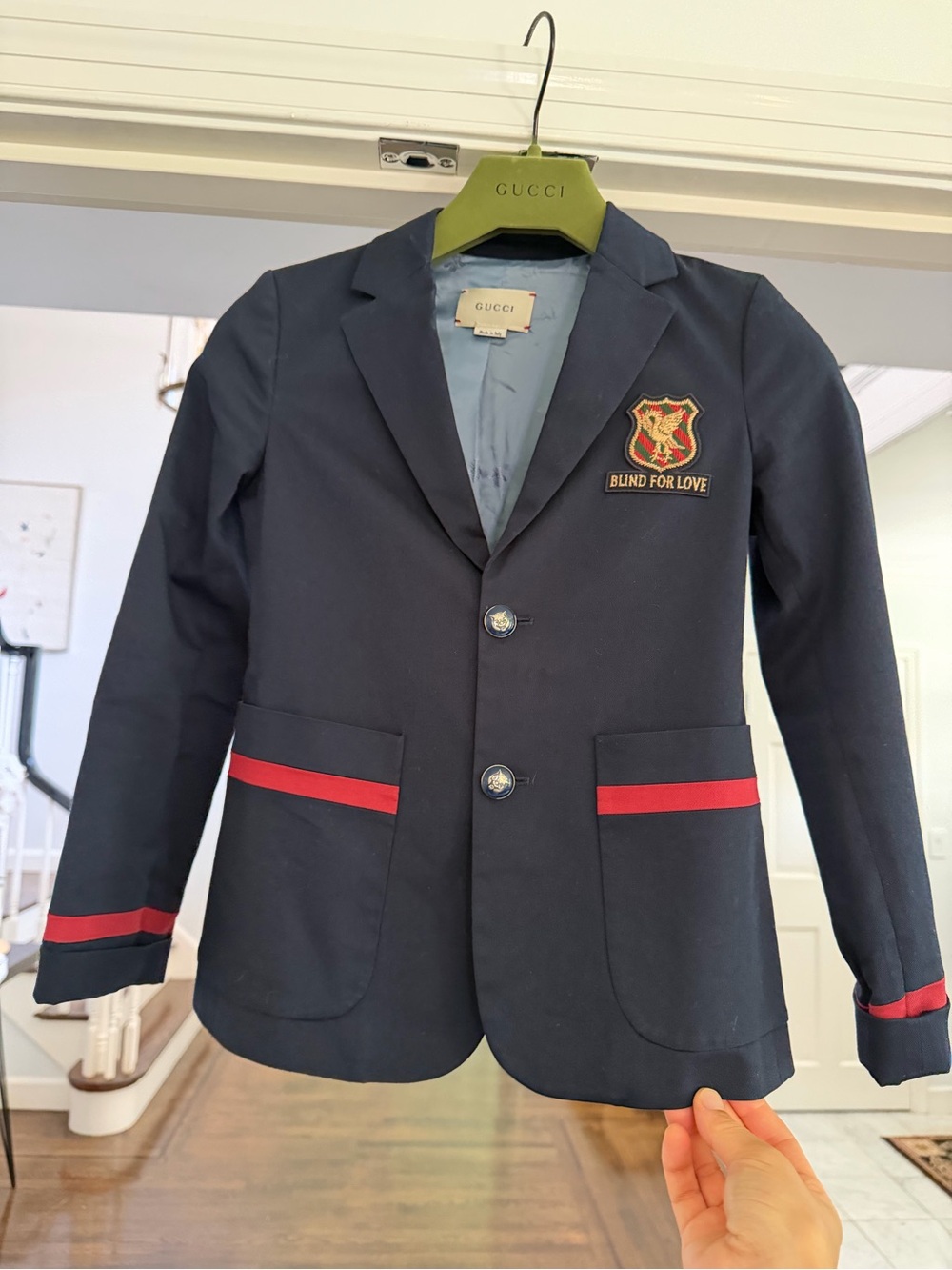 Authentic Gucci Kids “Blind for Love” Blazer – Size 10